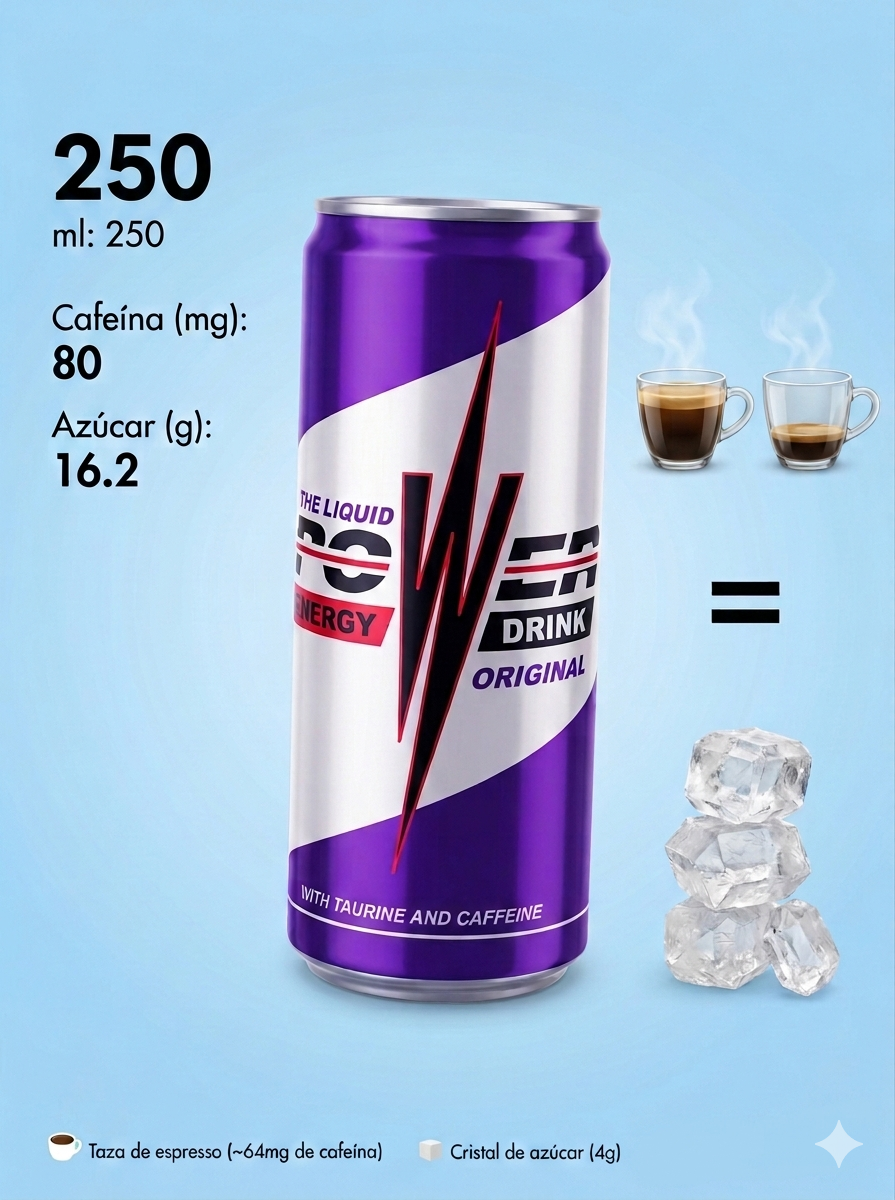 Cafeina de Power Energy Drink - fórmula original desde 1991